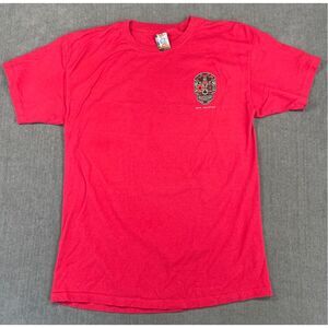 Y2K New Orleans T Shirt Mens L Red Vintage Style Graphic Tee Sugar Skull‎ 90s